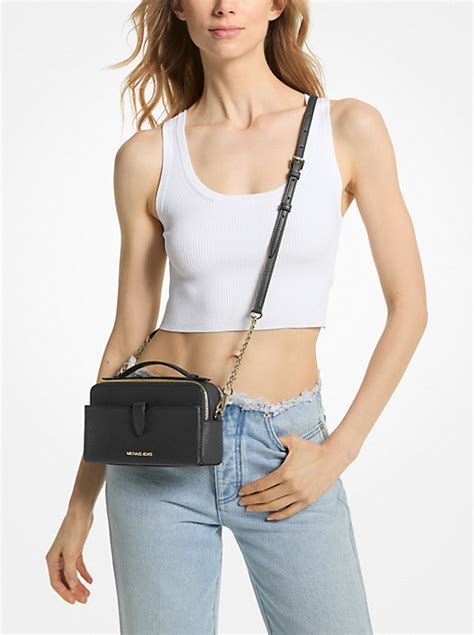 michael kors jet set medium saffiano leather crossbody bag|Michael Kors jet set.